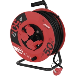 Кабельный барабан EMOS 50 м – 4 розетки Schuko, IP44
