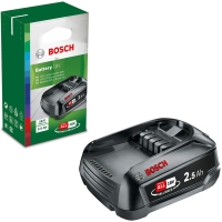 Bosch 18V 2.5Ah replacement battery, compatible with all Bosch Home & Garden 18V devices