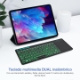 Rii RT518S Teclado Multimedia Inalámbrico y Bluetooth con 2 Retroiluminación LED y Gran Teclado Multitáctil Recargable para PC, Portátil, Tabletas, Smart TV, Windows, MacOS, Linux