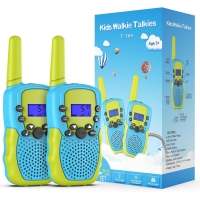 Kearui Kinder-Walkie-Talkies für Jungen von 3–12 Jahren, 8-Kanal-Radio mit LCD-Taschenlampe mit Hintergrundbeleuchtung
