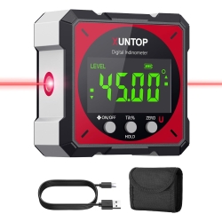 XUNTOP Lasernivelliergerät mit LCD-Display, Typ-C-IP5-Schnittstelle