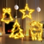 Guirnaldas navideñas “estrellas” con ventosa 40 LEDs