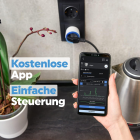 Shelly Plug S - розумна розетка для Alexa, Google Home, Nest Hub, програмована розетка з голосовим керуванням, вимірювання струму