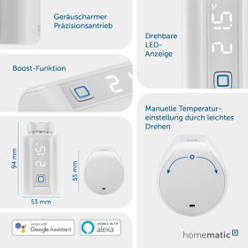 TERMOSTATO IP PARA EL HOGAR EVO RADIADOR (HMIP-ETRV-E), 155105A0