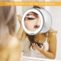 BEAUTURAL cosmetic mirror with LED lighting, 360° rotatable