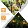 kefflum Solar Outdoor Garden Flame Lights 4/6/8 Pieces Solar Lights 96 LED Outdoor Garden Solar Torches Outdoor with Realistic Flames, IP65 Waterproof