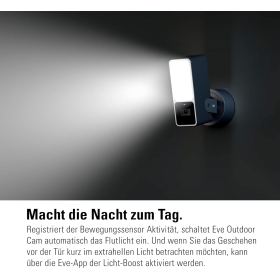 Eve Outdoor Cam: Smarte Überwachungskamera mit Flutlicht  