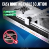 Adaptador de GPU STD 12+4P blanco EE. UU. EZDIY-FAB, aluminio de 180 de espesor