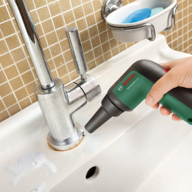 BOSCH VERDE – cepillo de limpieza eléctrico para Bosch Home (incluye batería integrada de 3,6 V, 1 cable micro-USB y 4 accesorios de limpieza)