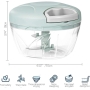 MEEQIAO Manual Food Chopper, 500 ml