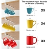 3 white cup hooks, drink holder, kitchen hooks without drilling