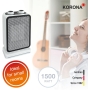 Korona 60001 Mini calentador de ventilador eléctrico | 4 niveles | 1.500 vatios | Tecnología de calefacción cerámica | Oscilación | Ideal para calentar rápidamente habitaciones pequeñas