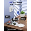 Cargador Mag-Safe 3 en 1 para Apple Watch y iPhone 14 13 12 11 Pro Max Plus, 18W para iPhone iWatch y AirPods Pro/2/3 con Adaptador