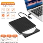 Amicool Externes DVD-Laufwerk, USB 3.0 Typ-C für CD-Brenner/DVD-ROM