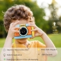 YunLone Kids Camera, 2.4 Inch Digital Camera, 1080P FHD Video with 32G Card, 4X Zoom, Kids Camera for Boys and Girls