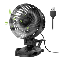 OUILA Mini USB fan, table fan clip fan with 9 speeds, 360° rotation 
