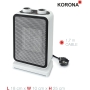 Korona 60001 Electric mini fan heater | 4 levels | 1,500 watts | Ceramic heating technology | Oscillation | Ideal for quickly heating up small rooms