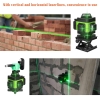 Nivel láser KKnoon 4x360° 16 con línea en cruz y trípode