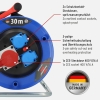 Brennenstuhl Garant CEE 1 V2 IP44 cable reel (CEE cable reel with 30m cable in black, Made in Germany, permanent outdoor use IP44)