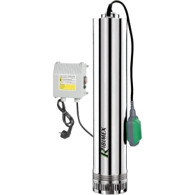 Ribimex 07366 - Bomba Sumergible Eléctrica Acero Inoxidable 750W 4 Turbinas