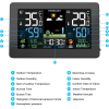 Wireless weather station with outside temperature sensor for indoor and outdoor use