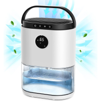 CONOPU DH-CS02 Tragbarer Luftentfeuchter, 2300 ml, für Schlafzimmer, automatische Abtauung, automatische Abschaltung, Luftfeuchtigkeitskontrolle in 3 Modi, Weiß