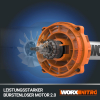 WORX NITRO 40V professional cordless leaf blower WG585E.9 - powerful brushless motor - 3 speeds & 2 modes - 266km/h air speed - 1053m³/h air volume - light & compact - without battery & charger