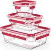 Emsa SET X3 C und C Cristal 0,18/0,45/1,3 L, Blau, 0,18/0,45/1,3 L