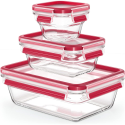 Emsa SET X3 C und C Cristal 0,18/0,45/1,3 L, Blau, 0,18/0,45/1,3 L