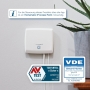 Homematic IP Smart Home Türschlossaktor, elektronisches Türschloss – öffnet, schließt und verriegelt die Tür per App