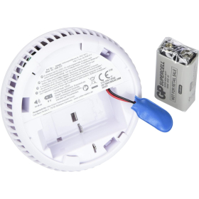 UNITEC Rauchwarnmelder mit Magnethalterung, Montage ohne Werkzeug und Bohren, mit starken 3M Klebepads für sicheren Halt, mit LED-Funktionsanzeige, Alarm bei Rauchentwicklung mit 85 dB