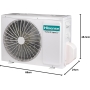 Aire acondicionado estacionario Hisense Halo CBYR0905 - 9000 BTU, refrigeración y calefacción