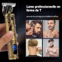 YiLFo Cortapelos, Afeitadora para Hombres, Cortapelos Profesional para Hombres, Afeitadora Eléctrica con LED, Recortadora de Barba Inalámbrica, Cortapelos de Contorno