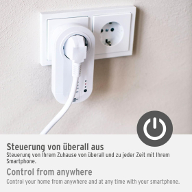 Brennenstuhl Connect WLAN Steckdose mit 433 MHz Sender WA 3600 LRF01 433 (WiFi Steckdose 2.4 GHz kompatibel mit Alexa