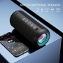 Ortizan Bluetooth speaker with color LED backlight, IPX7 water protection and 360° surround sound