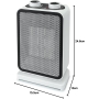 Korona 60001 Electric mini fan heater | 4 levels | 1,500 watts | Ceramic heating technology | Oscillation | Ideal for quickly heating up small rooms