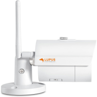 Lupus LE202 WiFi Mini IP Outdoor Security Camera, German Manufacturer, Data Security, Phone Support, Night Vision, Metal Housing, Android+iOS APP Included, White