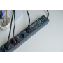 Brennenstuhl Secure-Tec Steckdosenleiste mit 8 Steckdosen, Überspannungsschutz und Main-Follow-Funktion (3m Kabel, Schalter) Anthrazit