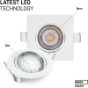 Emos LED Einbaustrahler 230V, 5W / 450lm, 50° schwenkbar, warmweiß 3000k | Einbaustrahler LED Spot flach 68mm Lochmaß |  eckig (Gehäusefarbe weiß) [Energieklasse F]