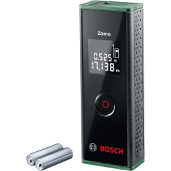 Telémetro láser Bosch Zamo en caja premium (mide hasta 20 m de forma fácil y precisa, 3.ª generación con función de montaje)