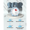LIORQUE Visual Timer, Rechargeable Kids Timer with Silicone Case, 60 Minute Countdown Timer, Time Management Tool for Kids and Adults (Light Blue)