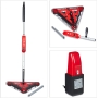 Relaxdays Cordless Broom – Cordless electric broom with triangular head and rotating brushes