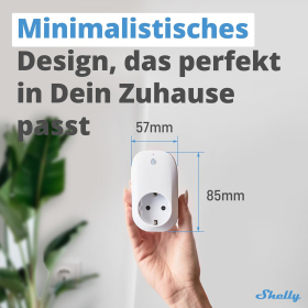 Умная розетка Shelly Plug 16А с управлением Wi-Fi и регулировкой мощности. Совместимость с Alexa и Google Home