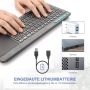 Teclado Bluetooth Rii con panel táctil (Bluetooth 5.0 + 2.4G inalámbrico)