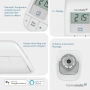 Радіаторний термостат Homematic IP Smart Home - базове інтелектуальне керування опаленням, Push-to-Pair, з точкою доступу та без неї, 153412A0