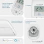 Bosch Smart Home Radiador Termostato II Tercer Kit Termostato inteligente con función APP, compatible con Amazon Alexa, Apple HomeKit y Google Home