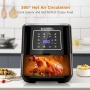 Hot Air Fryer Stainless Steel 5,5L XXL, Hot Air Fryer Air Fryer with 7 Programs, Air Fryer with Digital LED Touch Screen, Fryer Without Oil with Basket, 1700W, Bpa Free [Energy Class A+++]