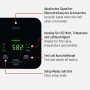 Brennenstuhl C2M L 4050 Medidor de CO2/detector de dióxido de carbono para controlar la calidad del aire (detector de CO2 con pantalla LED y señal de alarma, incluye batería y cargador)