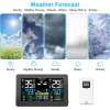Wireless weather station with outside temperature sensor for indoor and outdoor use