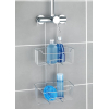 WENKO Milo shower shelf with thermostat, two-stage, 25 x 55 x 14 cm